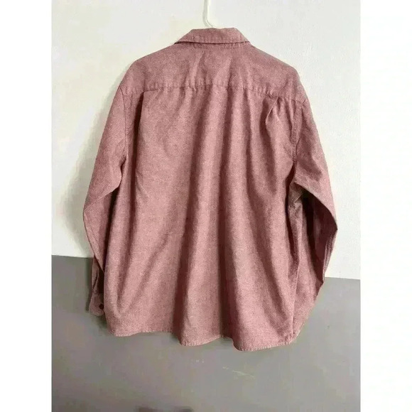 Wrangler Authentics Mens XL Red Chambray Shirt Long Sleeve Cotton Light Wash Vtg - Picture 11 of 11